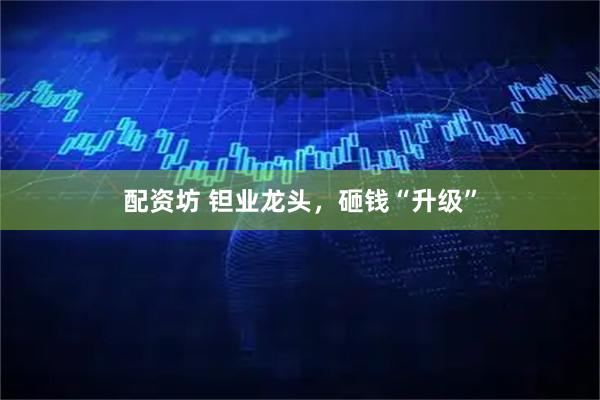 配资坊 钽业龙头，砸钱“升级”